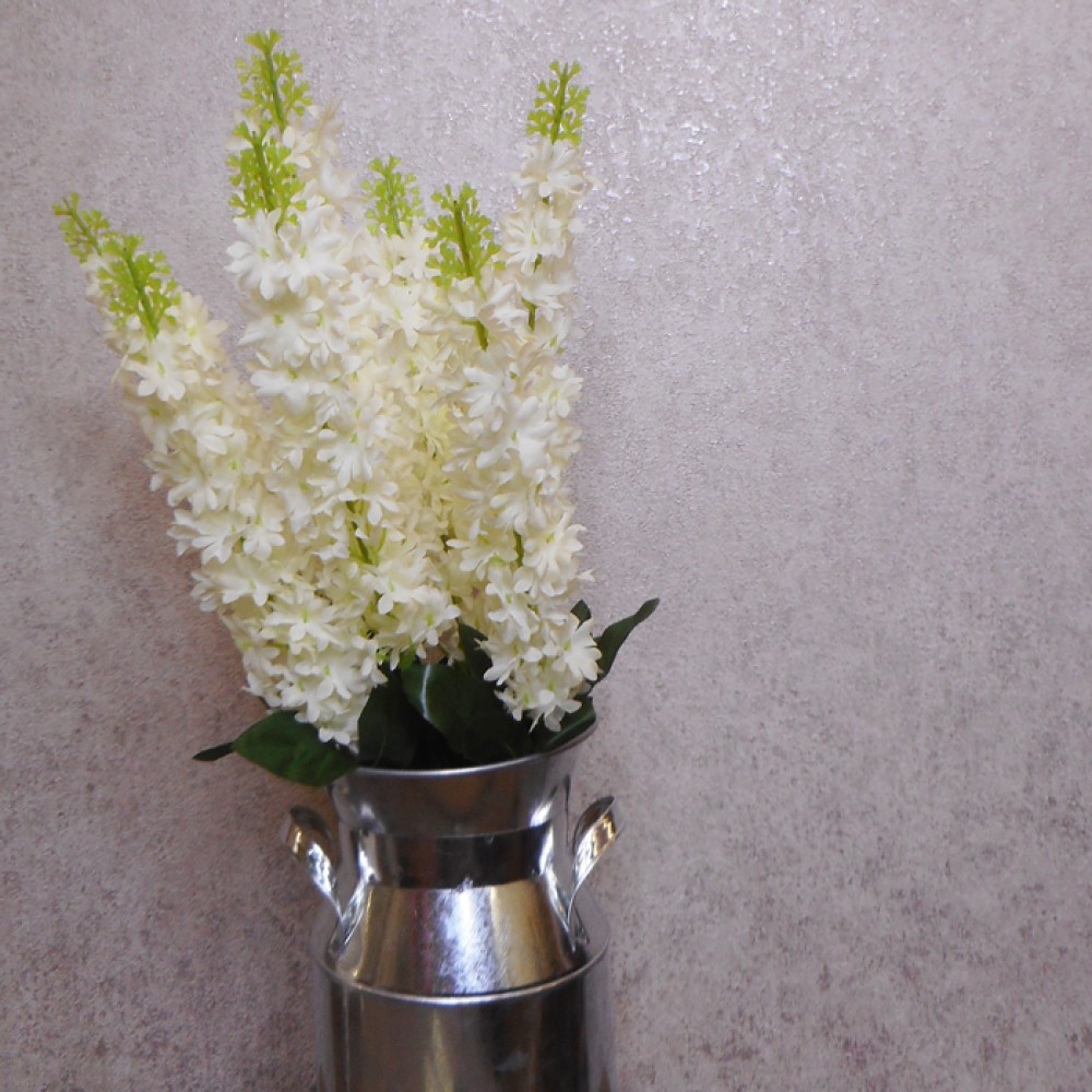 Artificial Delphiniums Plant Cream 64cm Artificial Flowers